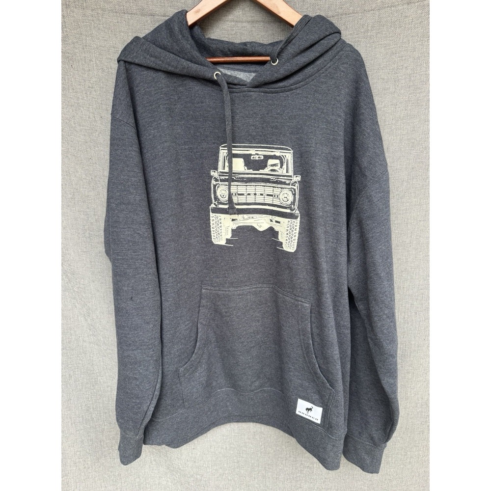 Bronco Head On 66 Hoodie Navy Heather Mens Large Adventure ORX‎